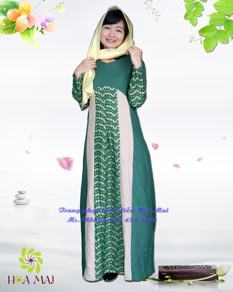 Cho thuê trang phục Malaysia nữ xanh lá