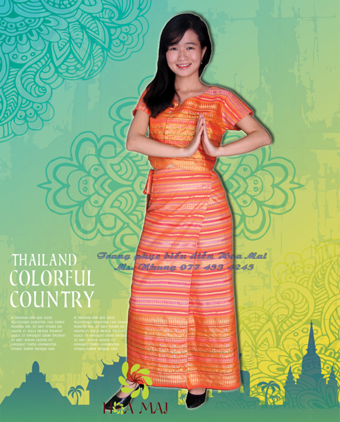 Trang phục Thái Lan nữ - Cam thường dân