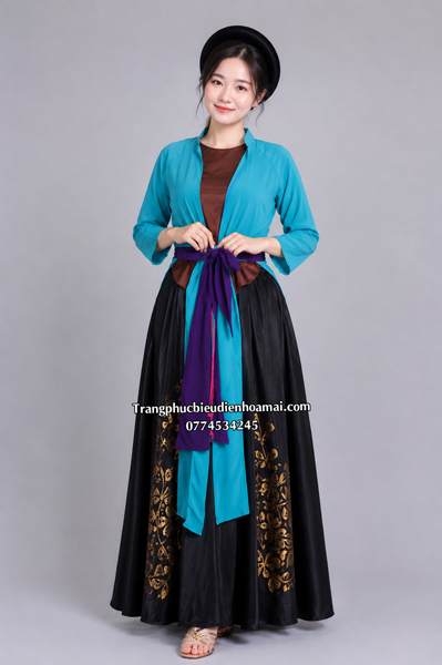 Tứ thân truyền thống - Xanh ngọc trơn