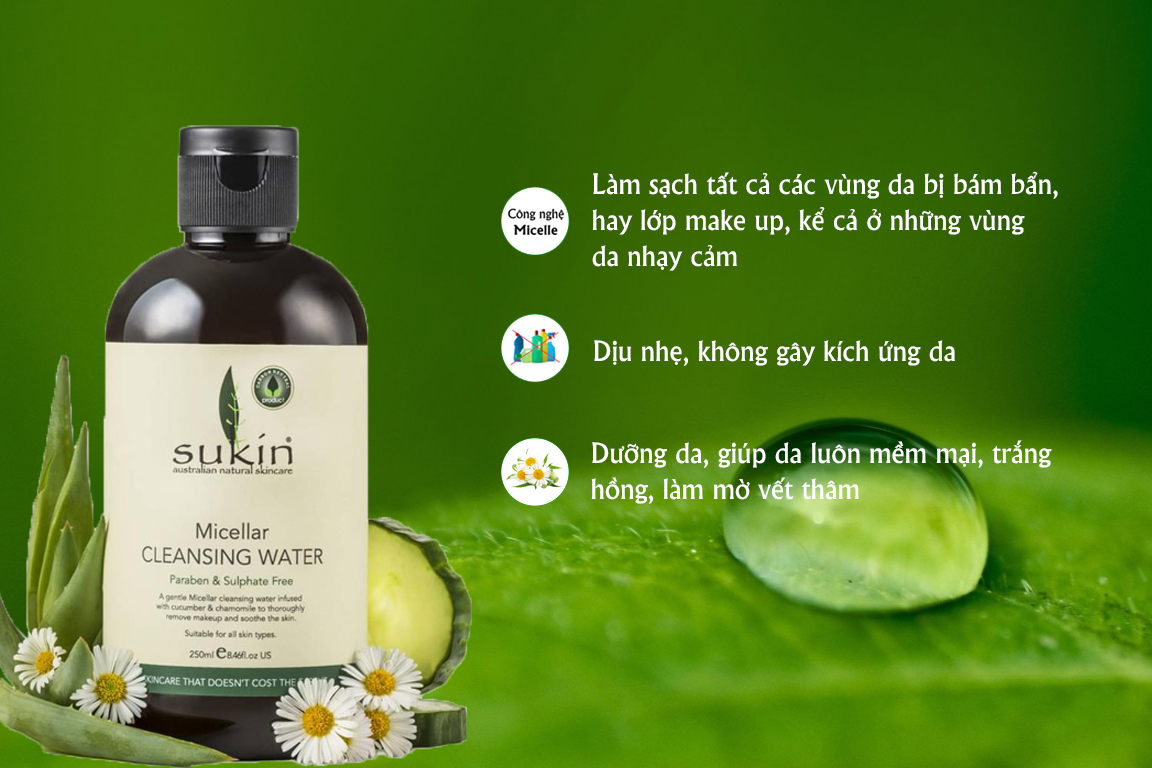 Nước tẩy trang Sukin