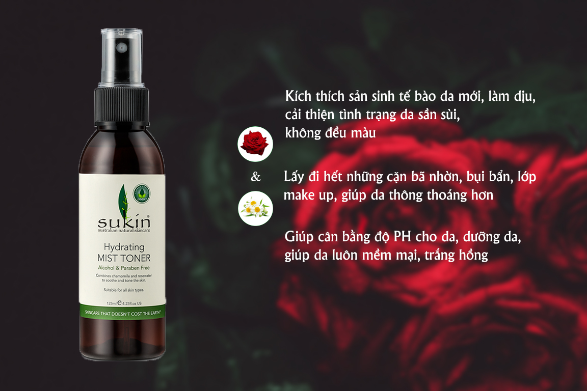 Nước hoa hồng Sukin