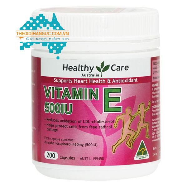 Viên bổ sung Vitamin E Healthy Care 500 IU