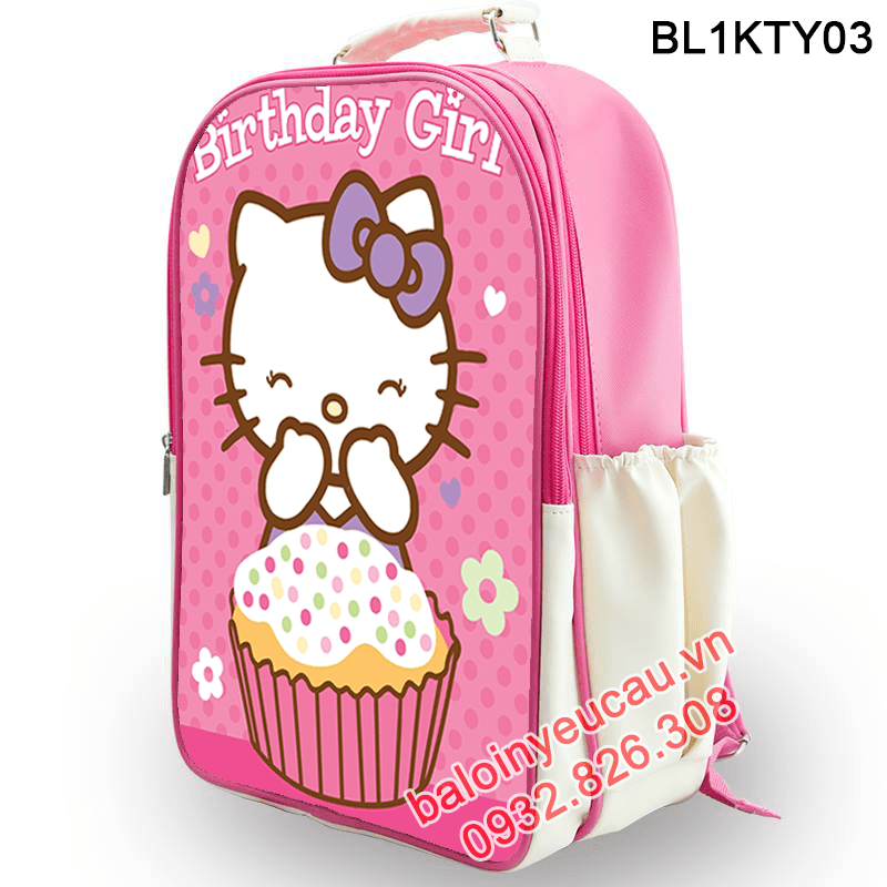 balo in hình kitty theo yêu cầu
