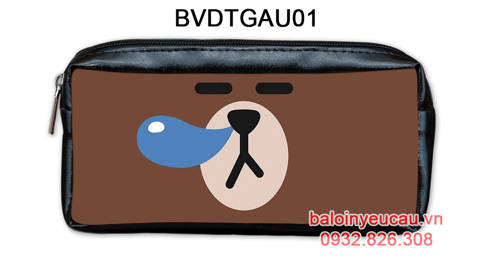 bóp viết gấu brown line