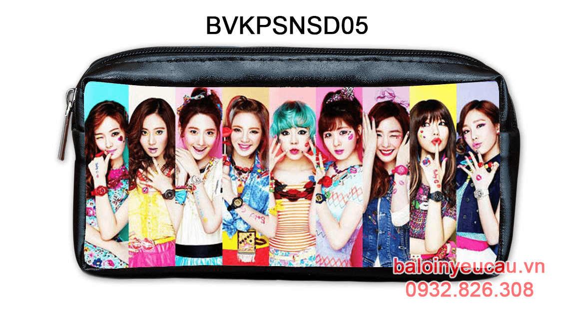 bóp viết snsd in hình kpop