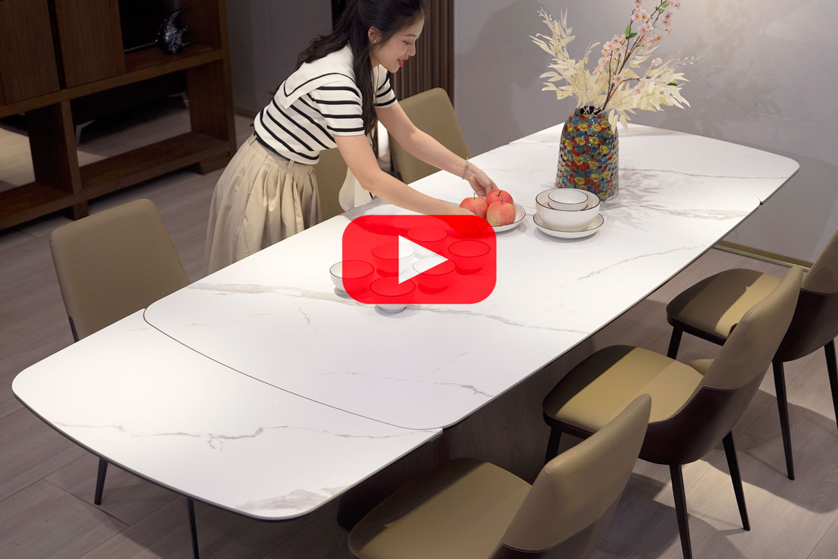 VIDEO Bàn Ăn Mở Rộng dài 2,6m, kiến tạo bữa ăn ngon.