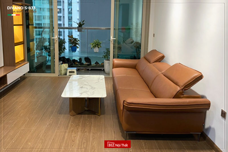 Bàn Giao Sofa da thật S833, Bàn Trà CT 1867 , Bàn Ăn Thông Minh 2312 tại Trung Hoà