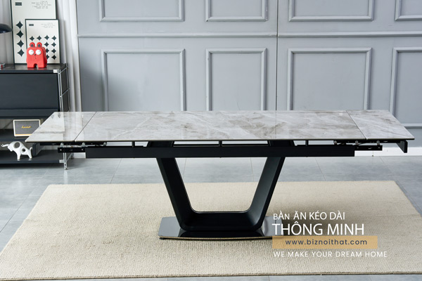Bàn ăn thông minh mặt đá Ceramic-2362 (kéo dài 1,8 đến 2,4m)