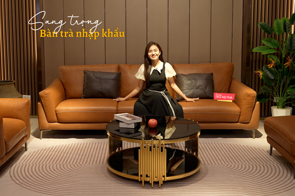 Bàn Trà Phòng Khách Tròn Mặt Kính Cường Lực C8052