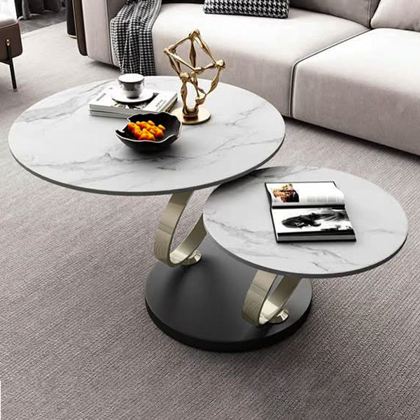 Bàn trà xoay thông minh mặt đá Ceramic-771