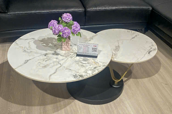 Bàn trà xoay thông minh mặt đá Ceramic-771