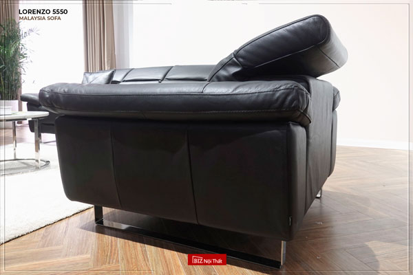 Bộ Sofa chất liệu da bò Ý Lorenzo-5550 nhập khẩu Malaysia