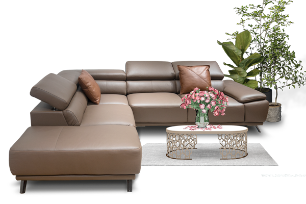 Bộ Sofa da bò nhập khẩu Malaysia SOFIA-2191