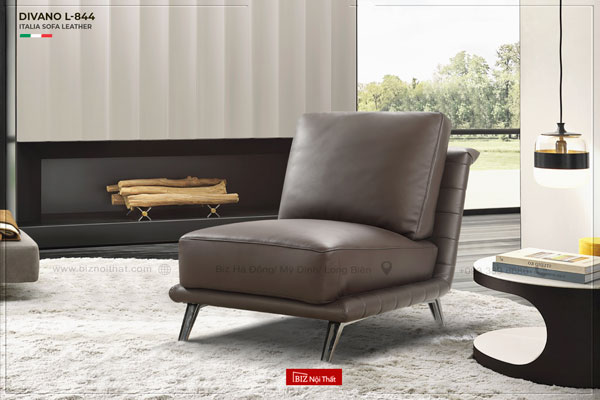 Bộ Sofa Da Bò Ý Nhập Khẩu Divano L-844 dài 3,25m