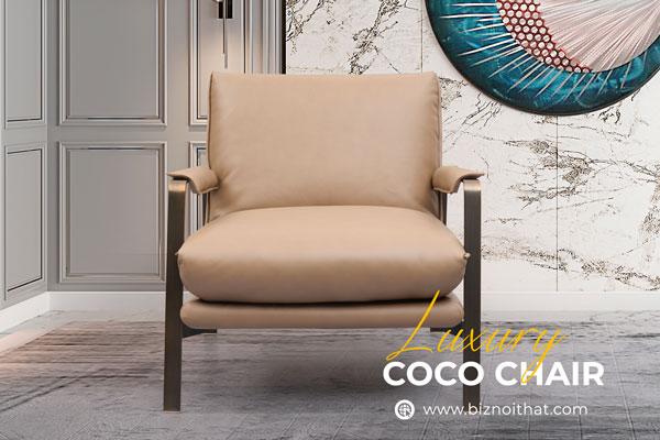 Ghế thư giãn da bò Ý Coco nhập khẩu màu Nâu Dark Brown