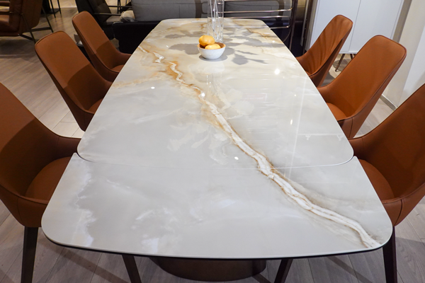 Bàn ăn thông minh Retro, kéo dài 2 phia từ 1,8m đến 2,4m mặt đá Ceramic cao cấp