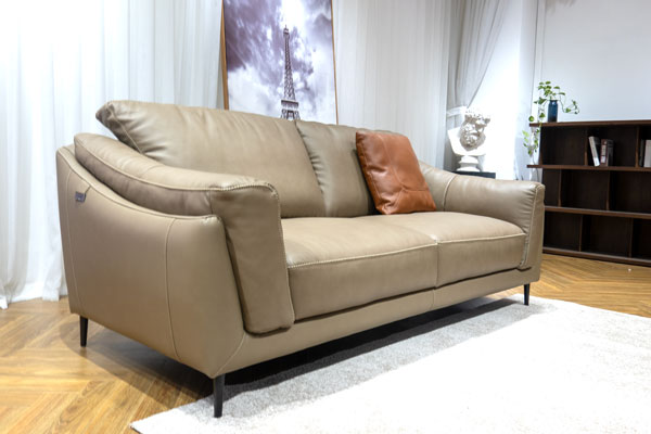 Bộ Sofa văng da bò nhập khẩu Divano S731 màu kem