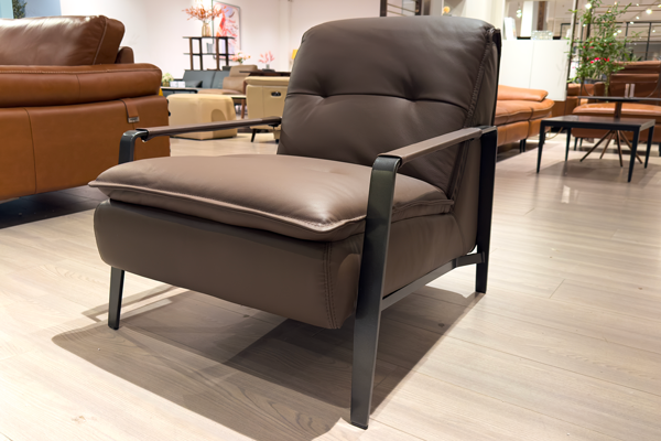 Ghế thư giãn da bò Ý Rose nhập khẩu màu Nâu Cacao Brown