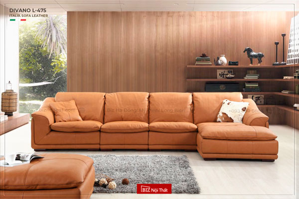 Ghế Sofa thông minh da bò Italia Divano L-475A nhập khẩu dài 2,95m