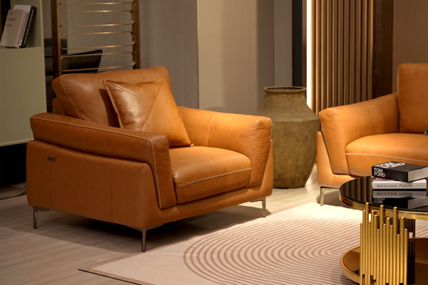 Bộ Sofa Văng chất liệu da bò Ý nhập khẩu Divano S688 dài 2,16m màu Nâu Dark Brown