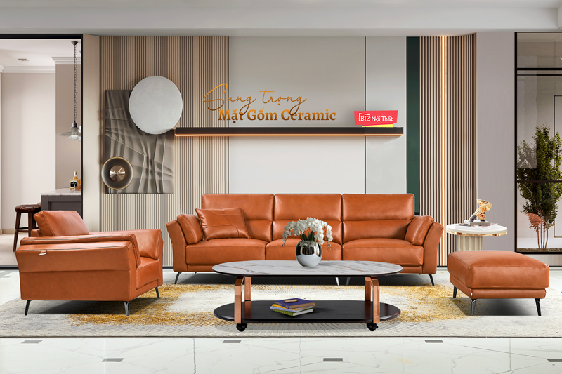 Bàn Trà bánh xe mặt gốm Ceramic-C21925 siêu bền nhập khẩu chính hãng