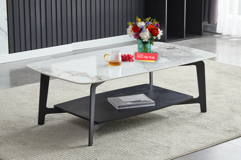 Bàn Trà Mặt Đá Ceramic-6018 màu Pandora