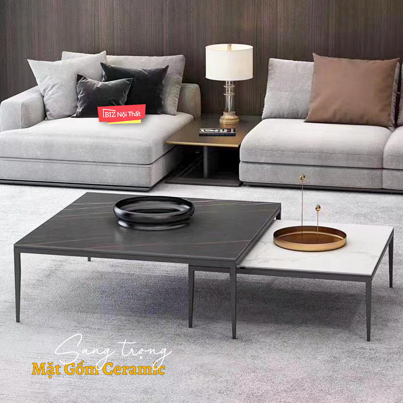 Bộ Bàn Trà Thông Minh Mặt Đá Marble C8120