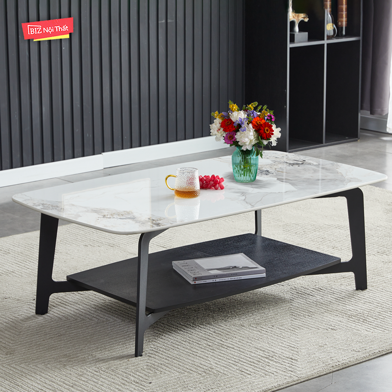 Bàn Trà Mặt Đá Ceramic-6018 màu Pandora