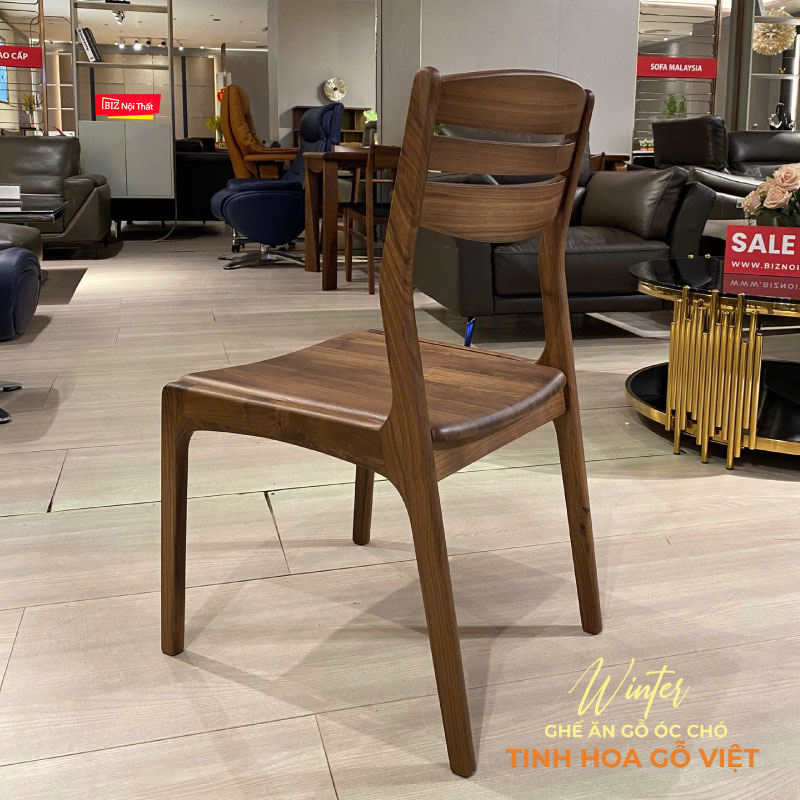 Ghế Ăn Gỗ Óc Chó Mặt Gỗ Winter