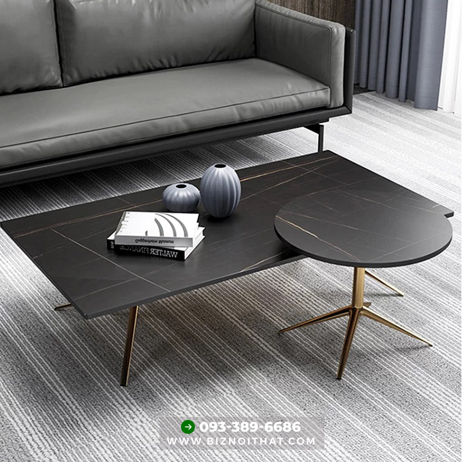 Bàn Trà Phòng Khách Mặt Đá Ceramic-8132