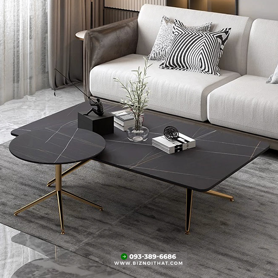 Bàn Trà Phòng Khách Mặt Đá Ceramic-8132