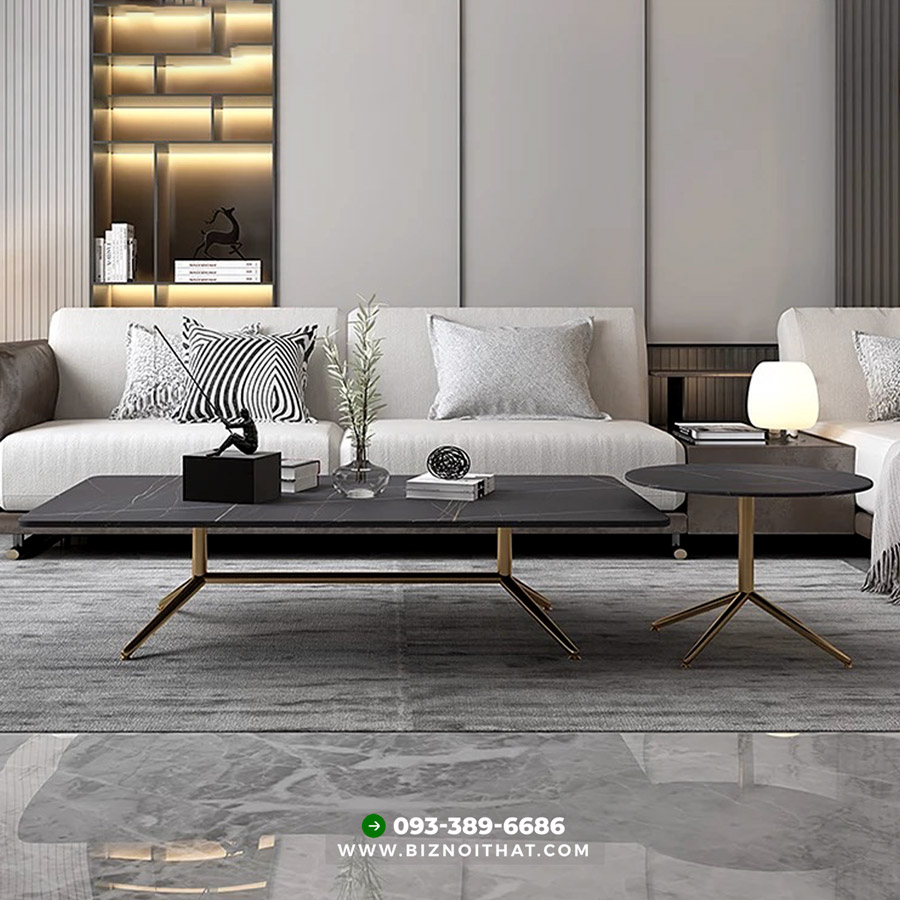 Bàn Trà Phòng Khách Mặt Đá Ceramic-8132