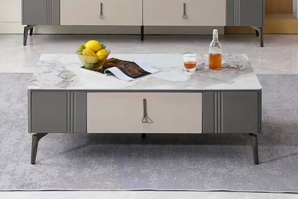 Bàn Trà Mặt Đá Ceramic C8525 màu Pandora nhập khẩu