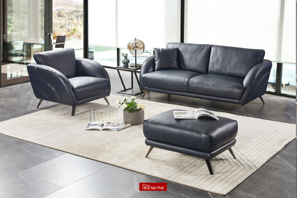 Bộ Sofa nhập khẩu chất liệu da bò Italia Divano S871