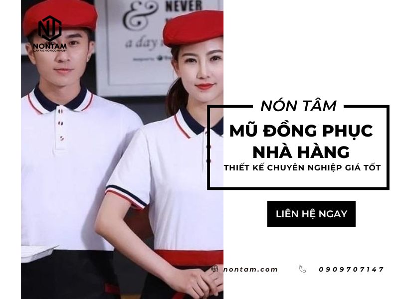 Mũ đồng phục nhà hàng đẹp, thiết kế chuyên nghiệp giá tốt