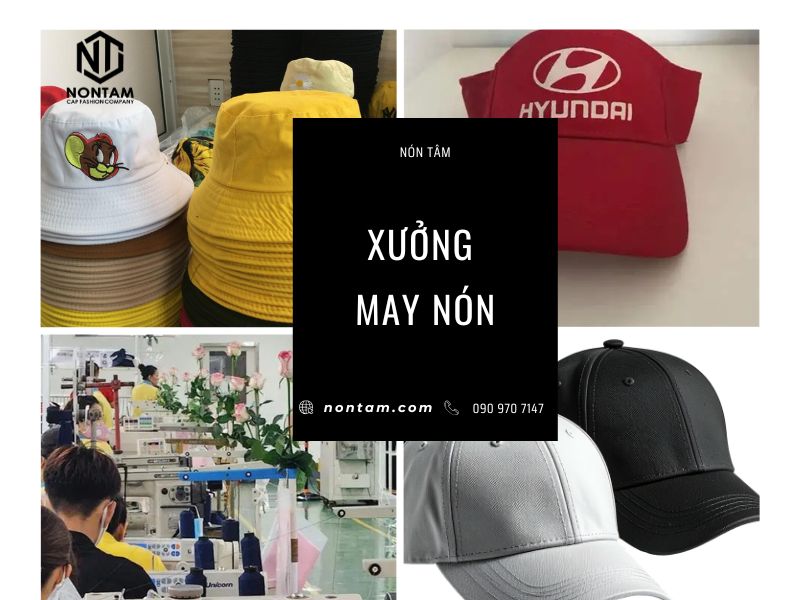 Xưởng may nón theo yêu cầu, thiết kế logo doanh nghiệp