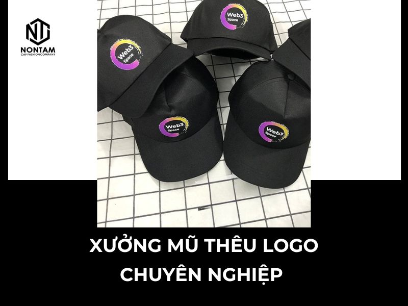 Xưởng mũ thêu logo chuyên nghiệp , giải pháp branding hiệu quả