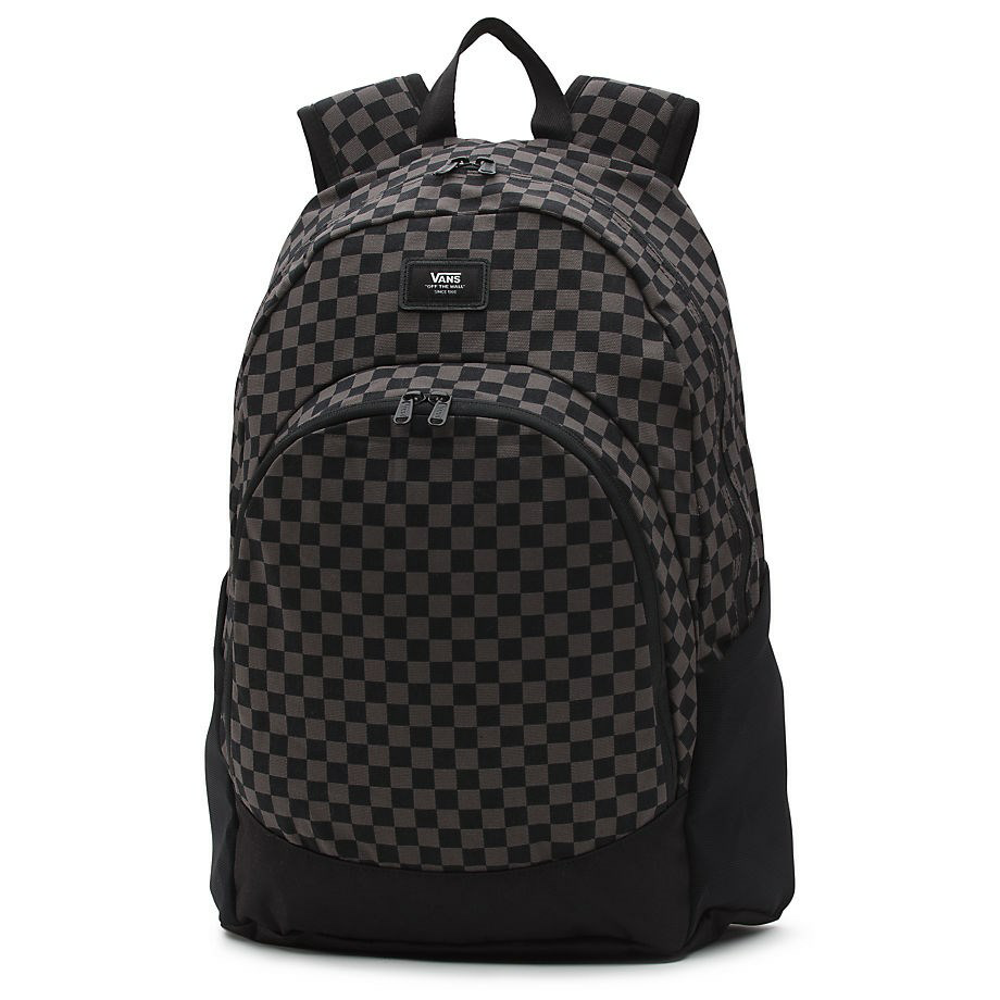 Vans checkerboard van doren backpack white/black outlet