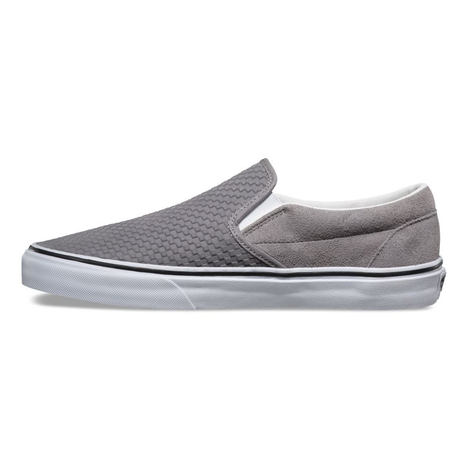 VANS Vi t Nam VANS EMBOSSED SUEDE SLIP ON FROST GRAY VN0A38F7U7F