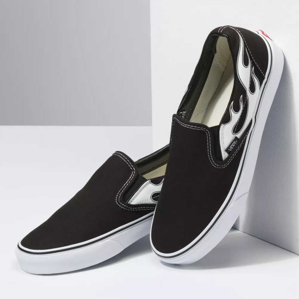 VANS Việt Nam - VANS FLAME CLASSIC SLIP-ON BLACK WHITE VN0A33TBK68 Vans Việt Nam - Vans Flame Classic Slip-On Black White Vn0A33Tbk68