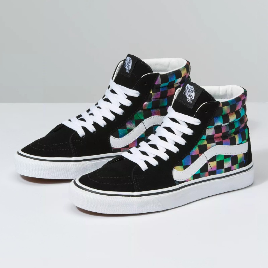 VANS IRIDESCENT CHECK SK8-HI BLACK - Main Image