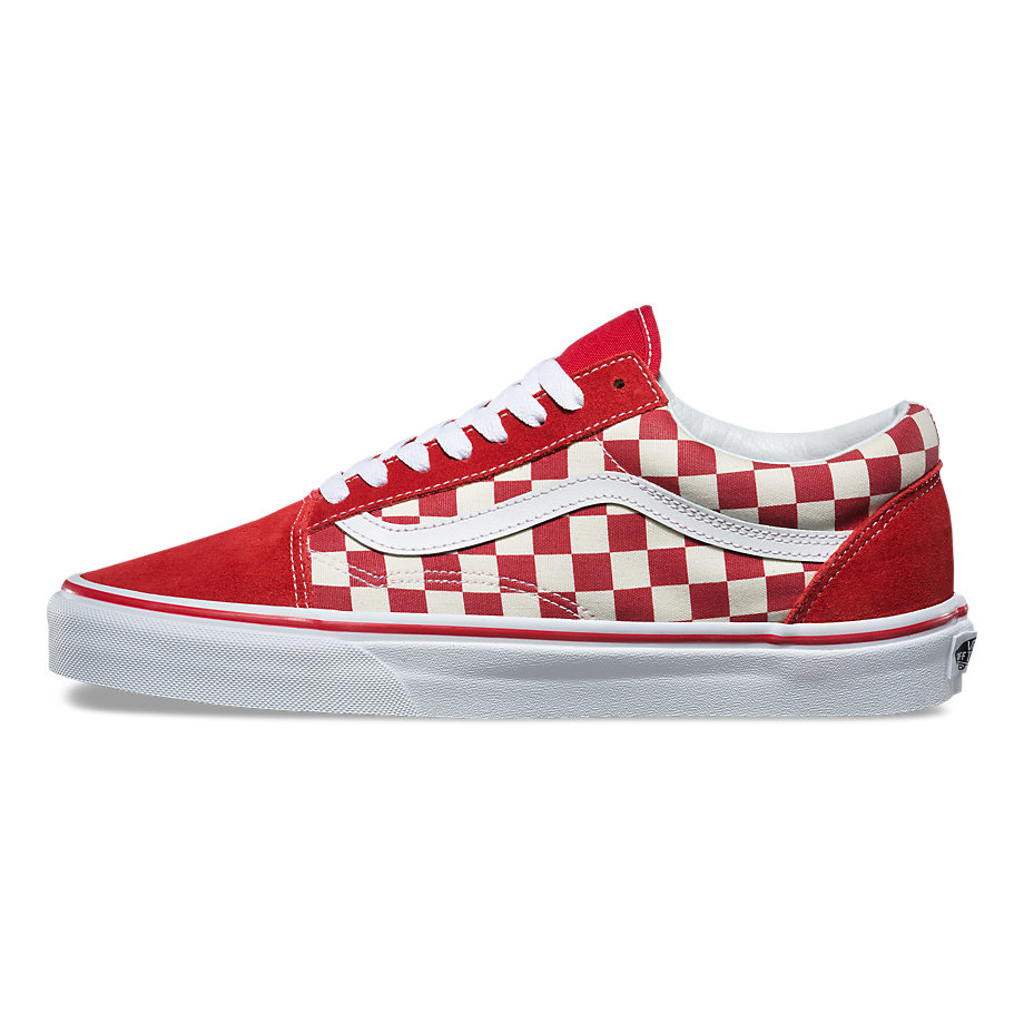 VANS Viá»t Nam - CHECKERBOARD OLD SKOOL RACING RED WHITE VN0A38G1P0T