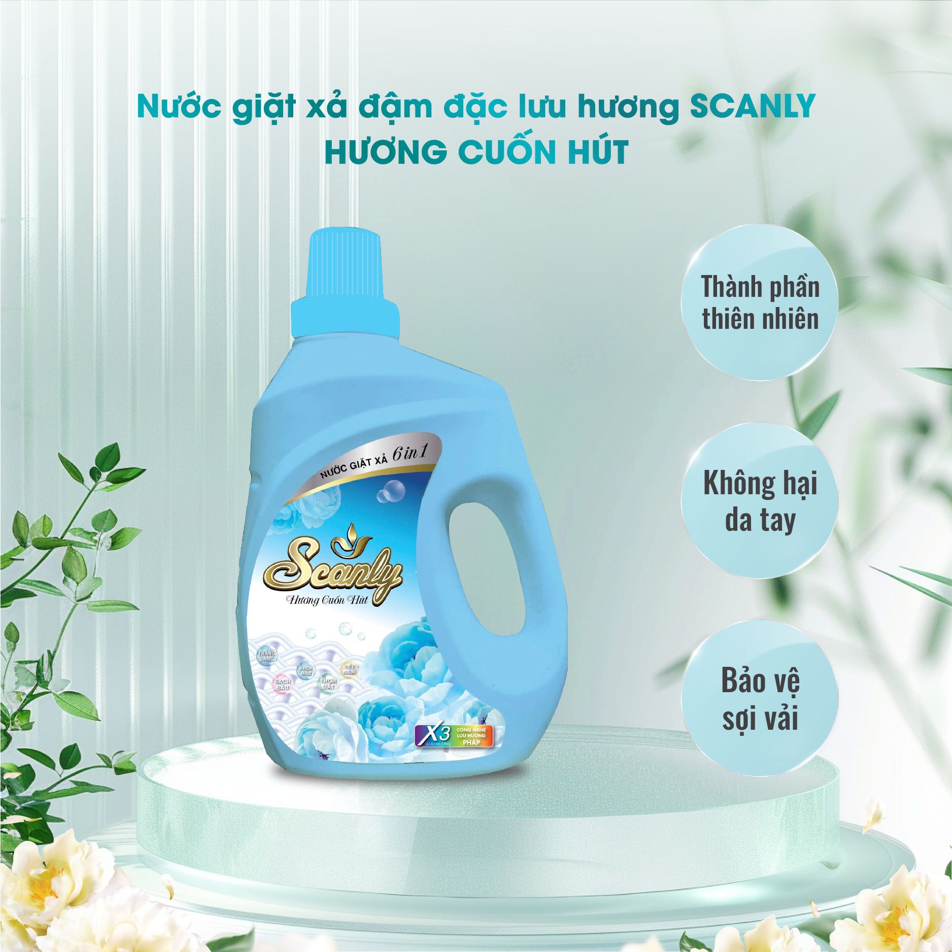 Nước giặt xả 6in1 hương cuốn hút SCANLY cho quần áo bé yêu - sự lựa chọn tuyệt vời dành cho mẹ