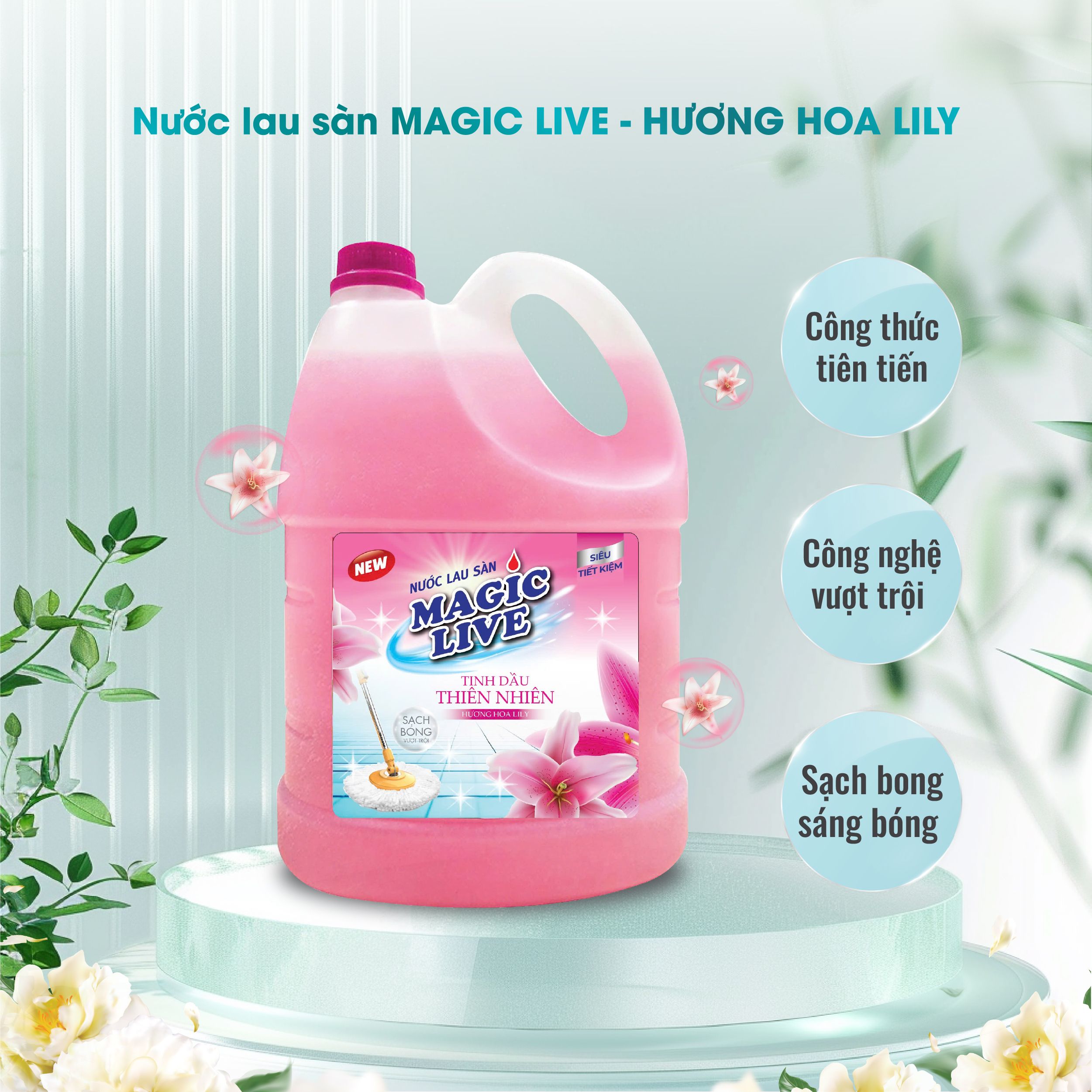 Nước lau sàn hương hoa lily Magic Live Khử Mùi Lưu Hương Đuổi Muỗi Đuổi Côn Trùng