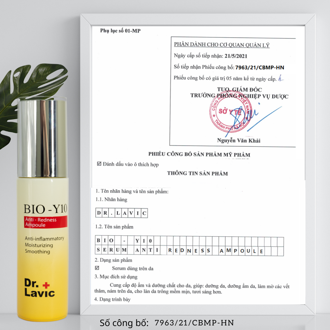 Serum Dưỡng Dịu Da, Giảm Kích Ứng - DR.LAVIC BIO-Y10 Anti-Redness Ampoule - DR.LAVIC DR923