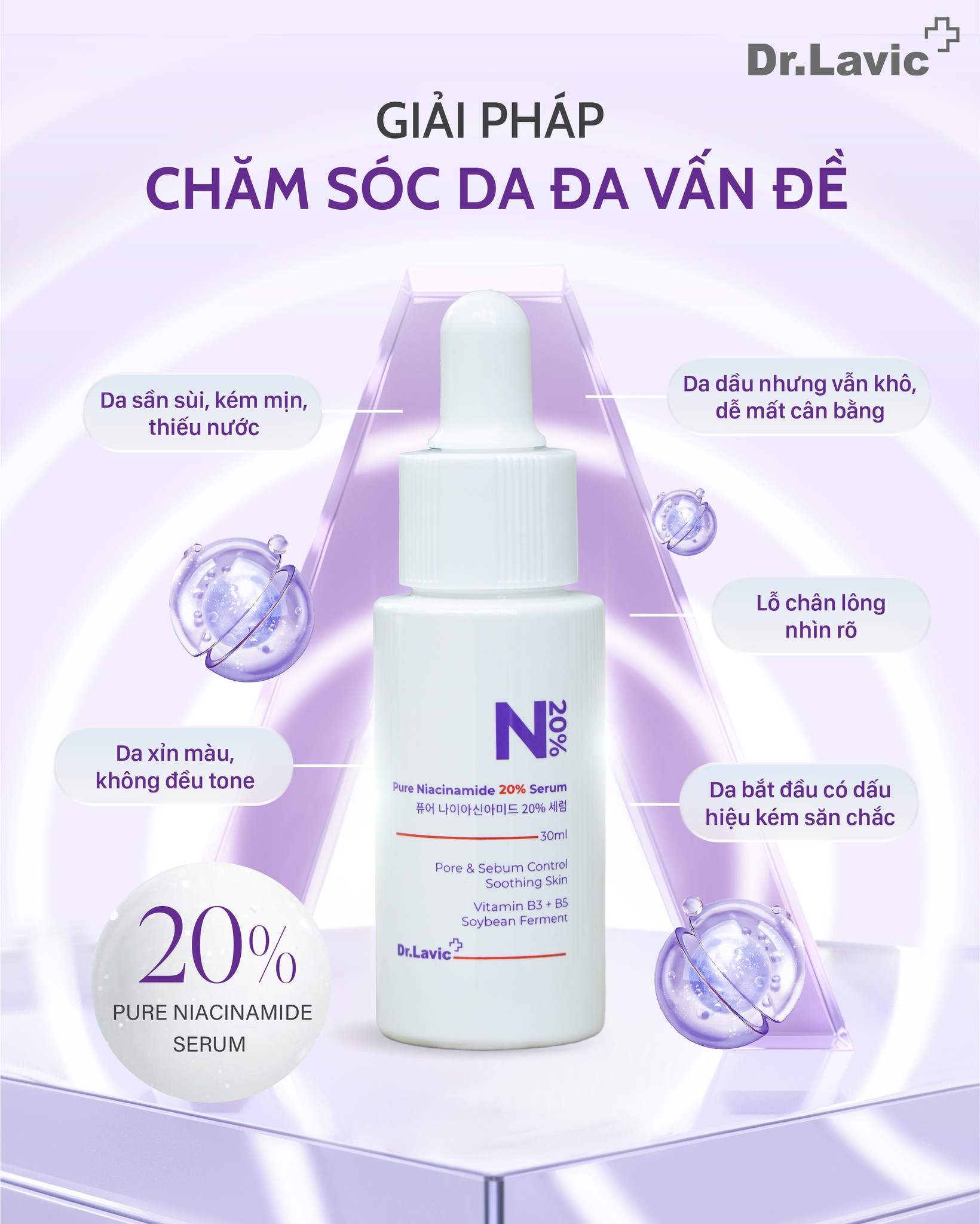 Serum Làm Sáng Dưỡng Trắng Phục Hồi Da PURE NIACINAMIDE 20% SERUM 30ml DR982