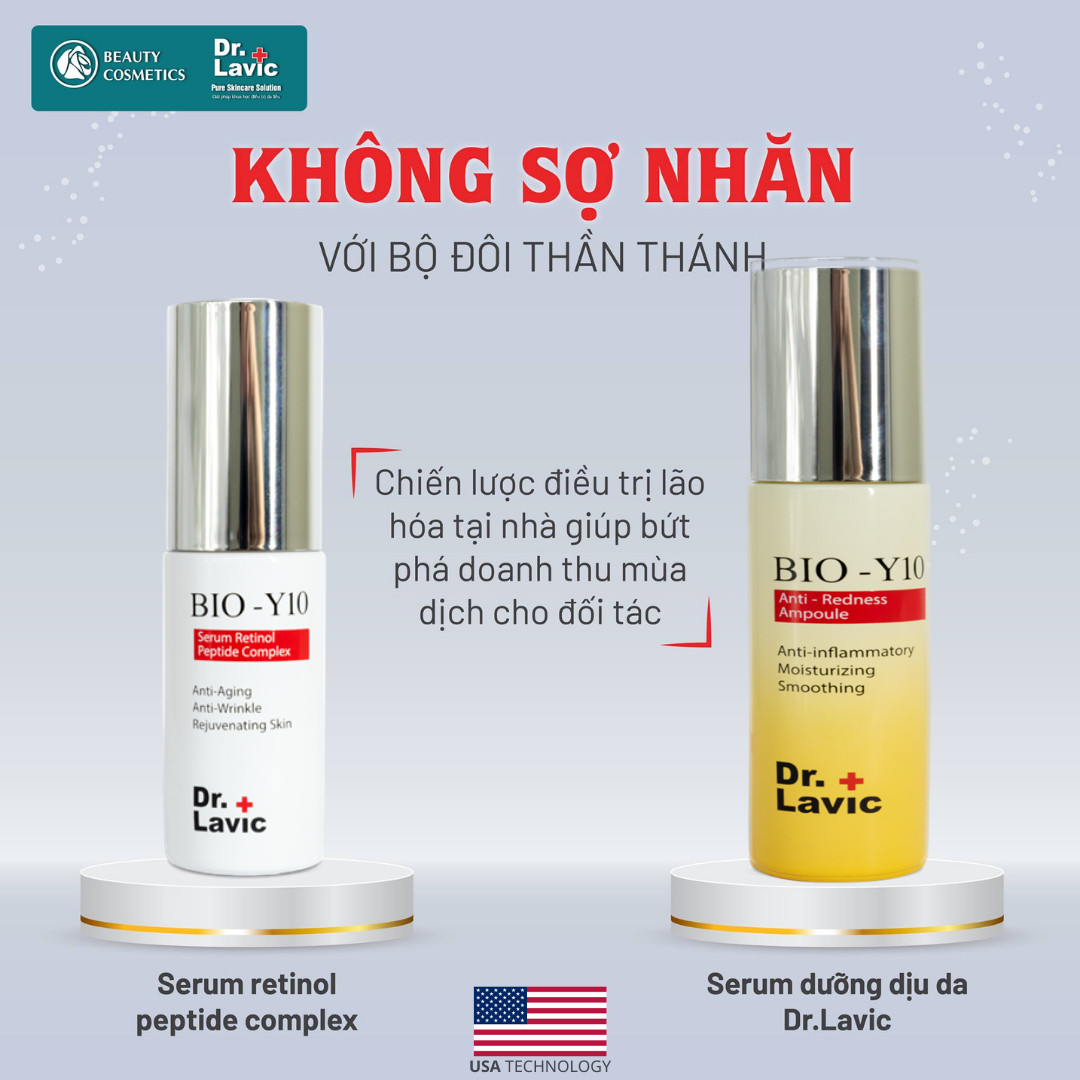 Bộ Chăm Sóc Da Serum Phục Hồi Da Mụn Tái Sinh Làn Da DR.LAVIC Bio - Y10 Treatment antii - aging DR925