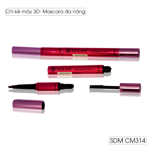 Chì Kẻ Mày 3D Kết Hợp Với Mascara Đa Năng Sidumi 3D Eyeliner Pencil