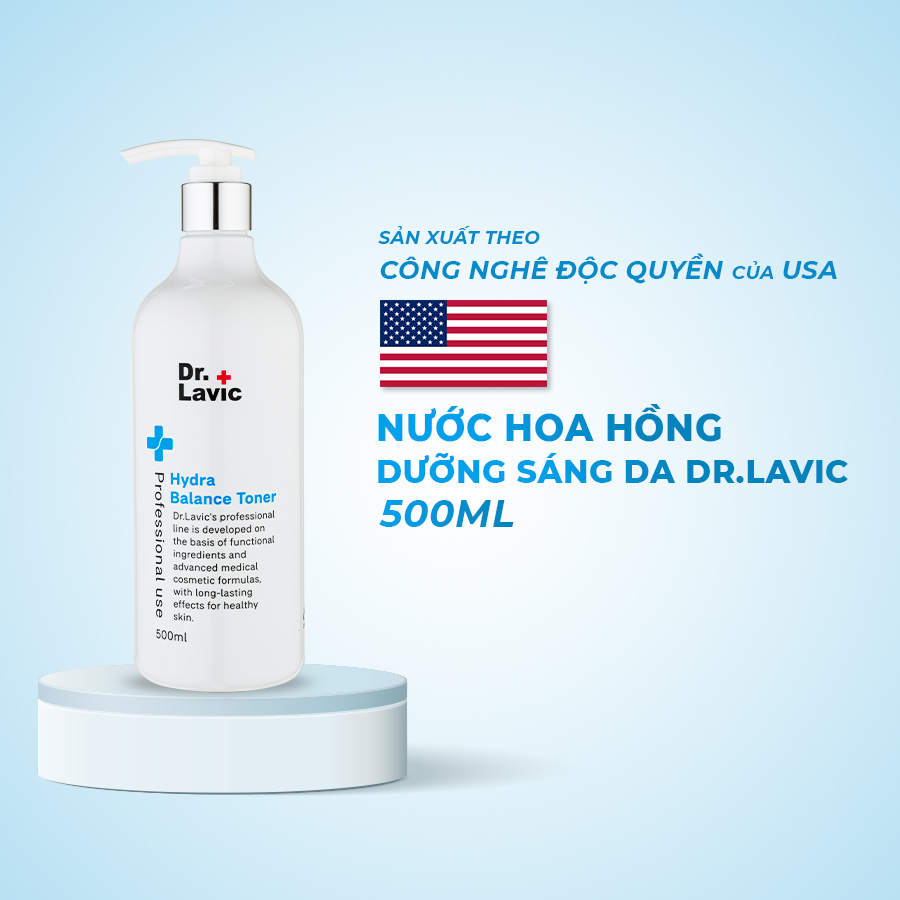 Nước hoa hồng cấp ẩm dưỡng sáng da Dr.Lavic Hydra Balance Toner 500ml DR804