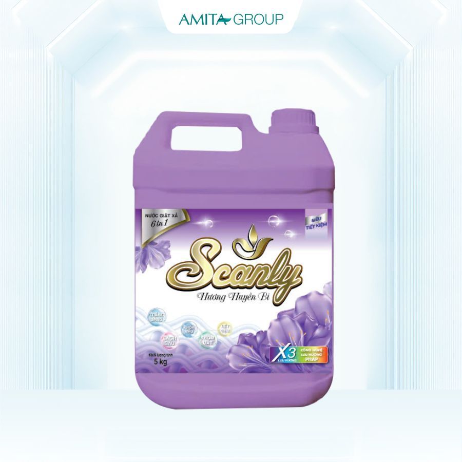 Nước Giặt xả hương Huyền Bí 6in1 Scanly giúp giữ màu bền bỉ, Thơm ngát cả ngày dài